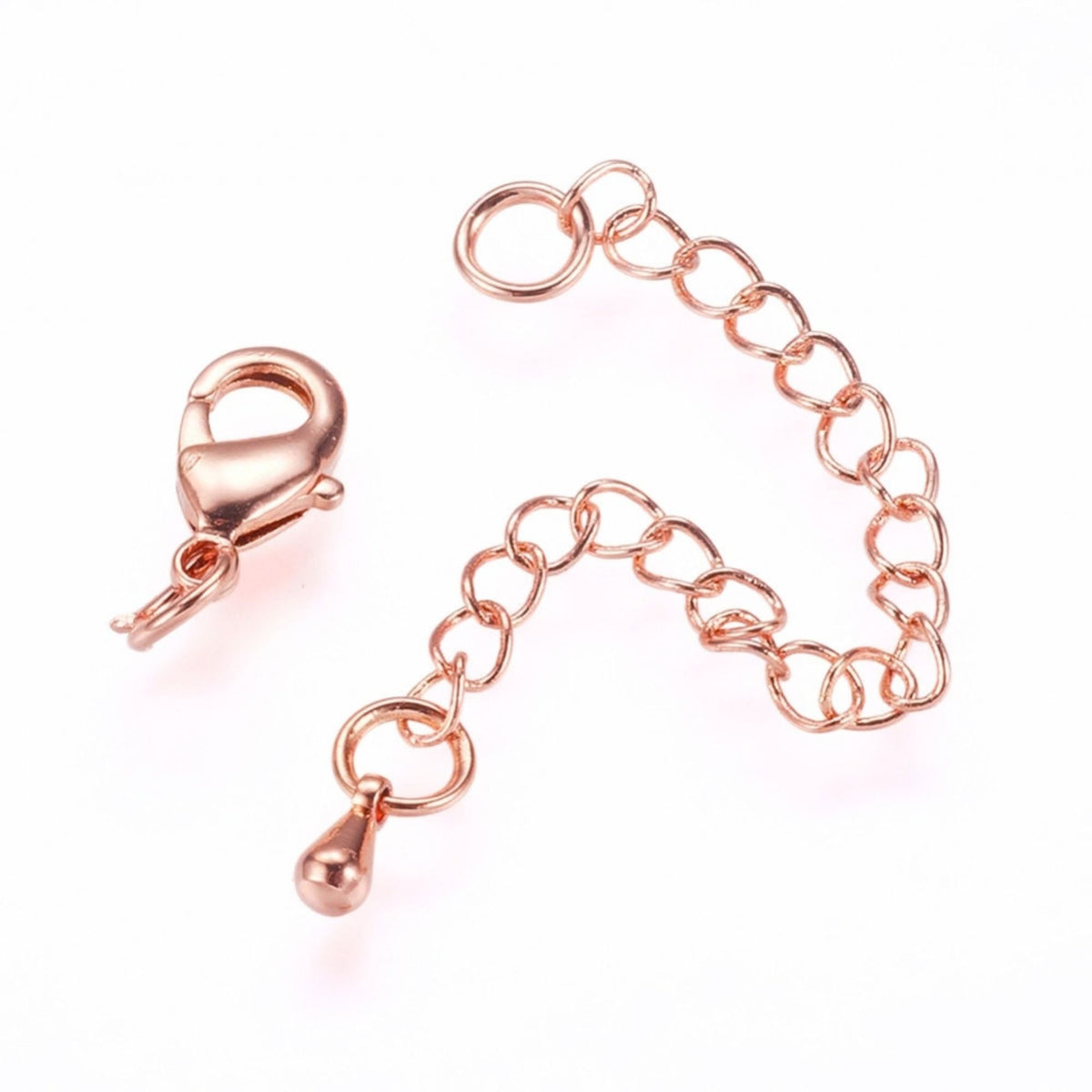 Cierre Mosqueton cadena 42mm chapado Oro Rosa