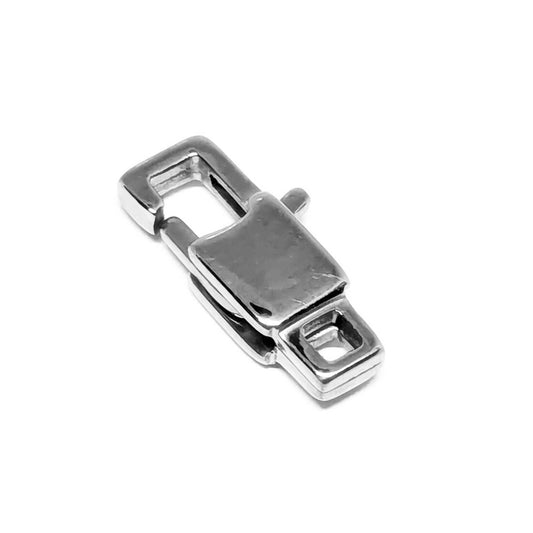 Cierre acero inox rectangular mosqueton 15x7x3mm Agujero: 2mm