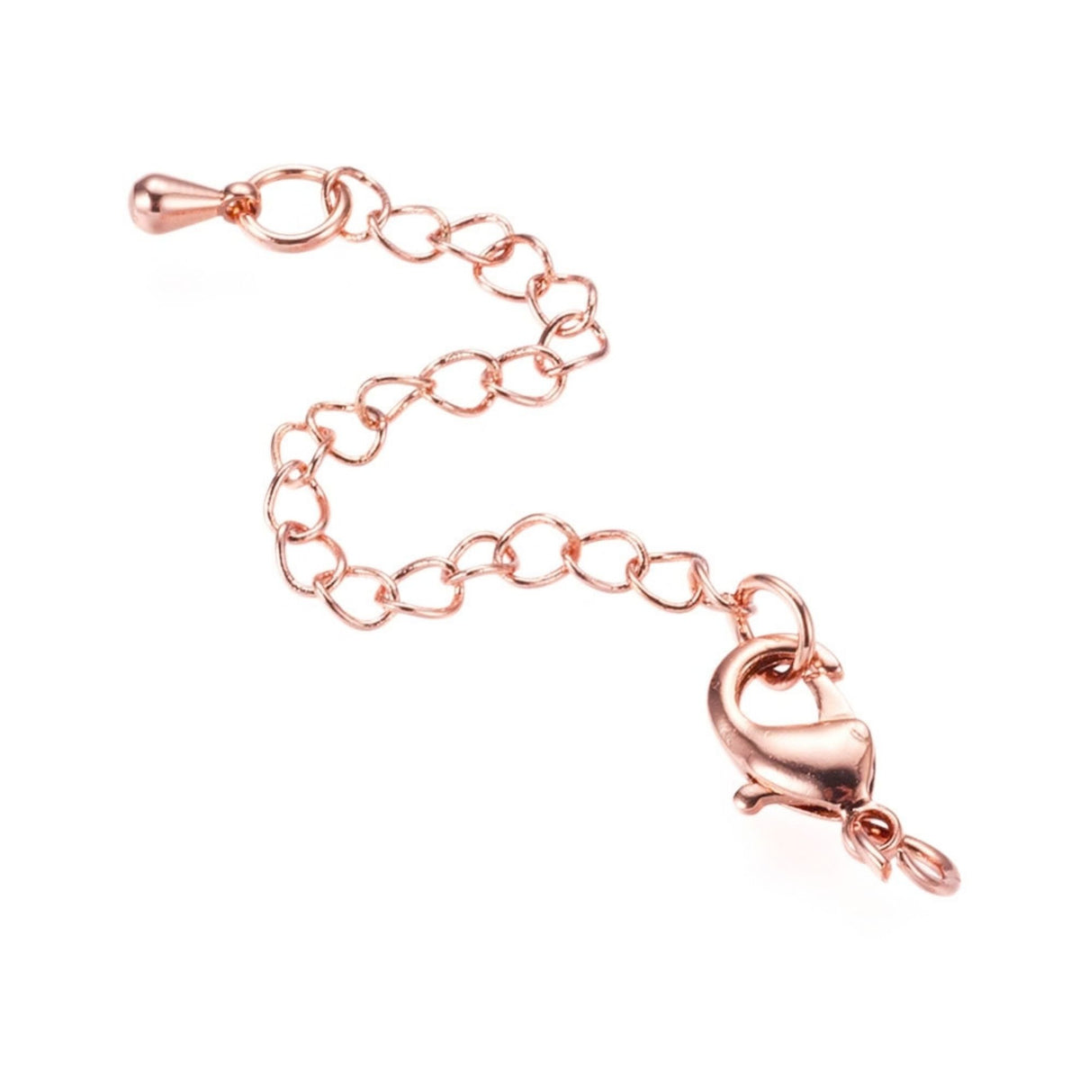 Cierre Mosqueton cadena 42mm chapado Oro Rosa