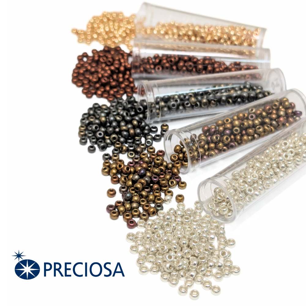 Set de 5 colores de rocallas Preciosa® en Tubos