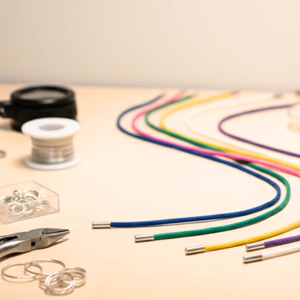 1x Capuchones o Terminales Cordón Acero 304 Plata 7x2.5mm