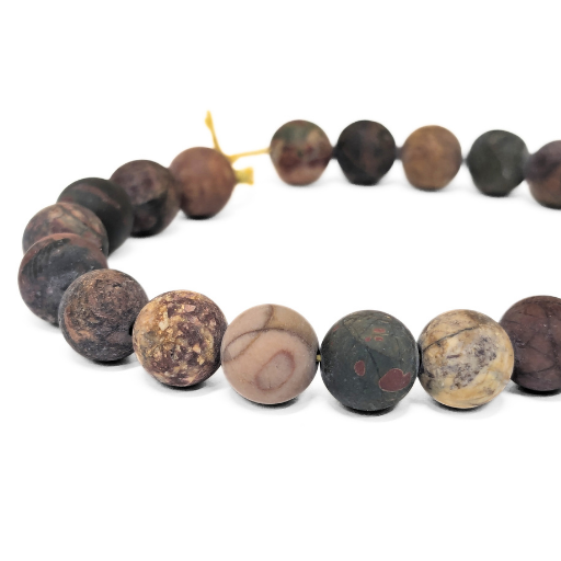 Tiras de cuentas de Jaspe Natural mate