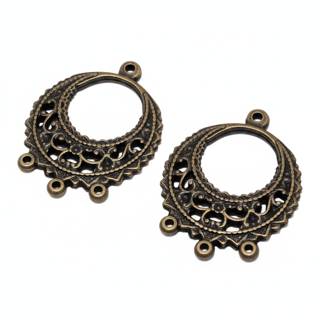 Entrepiezas para pendientes bronce antiguo