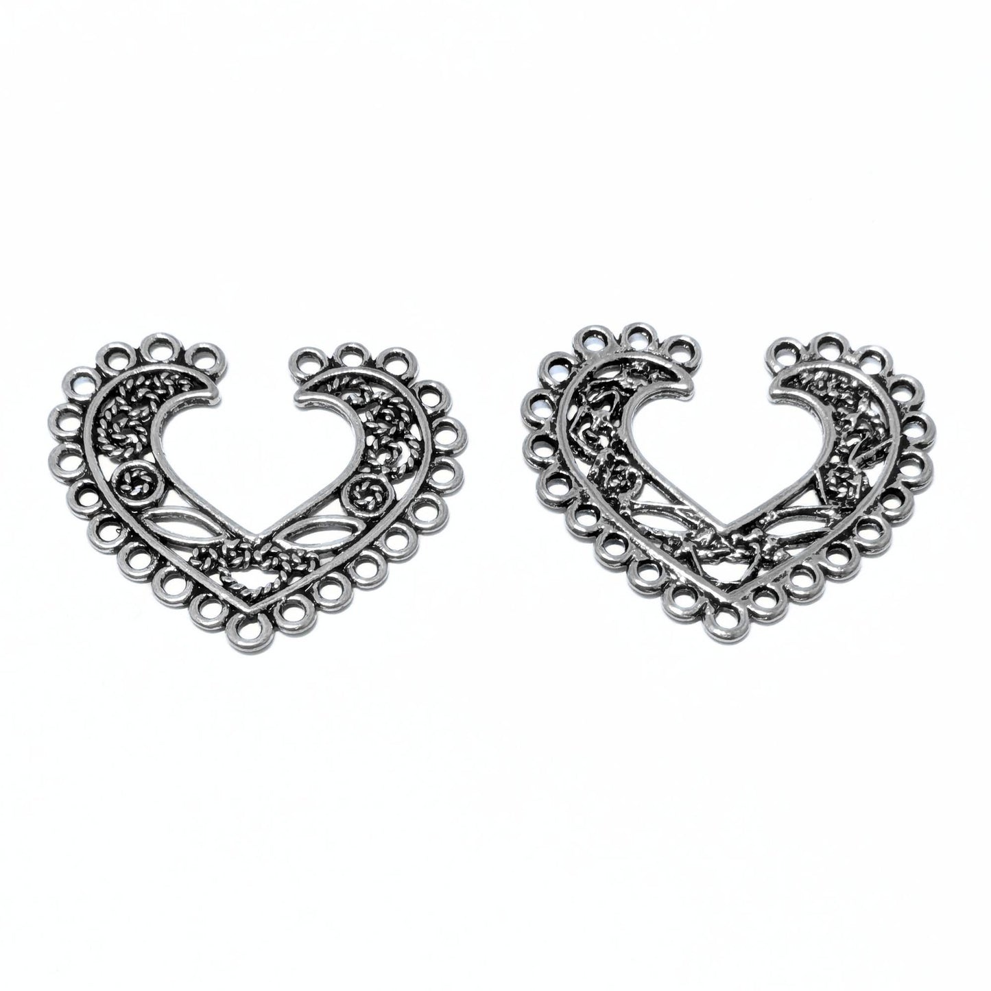 entrepieza pendientes corazon chandellier