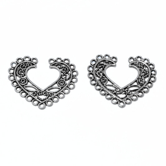 entrepieza pendientes corazon chandellier