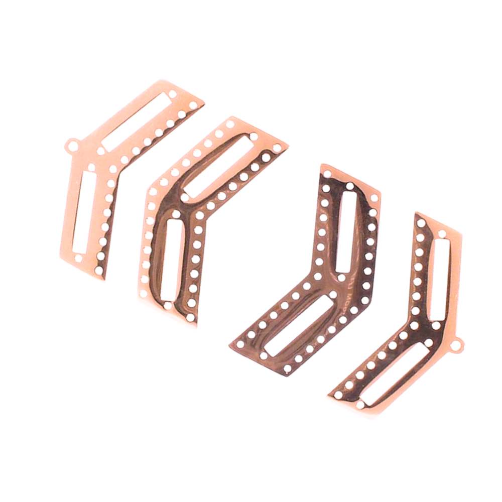 Set Centerline Chevron-4 pièces 32x16mm-Or rose