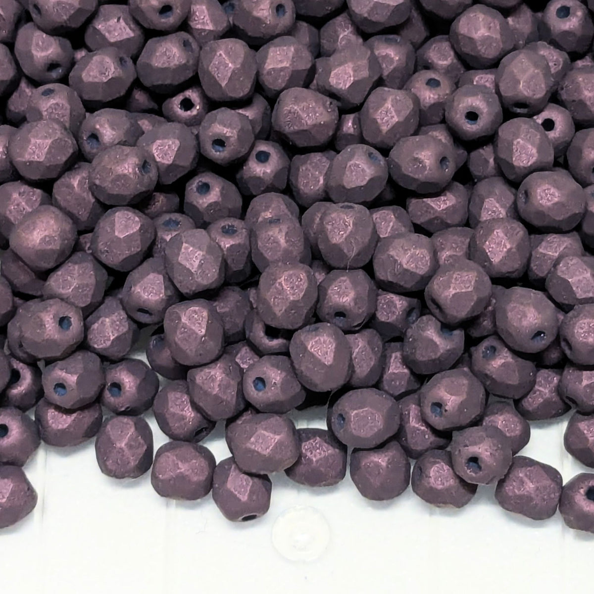 10x Facettes 4mm TWILIGHT PROFONDE PRUNE