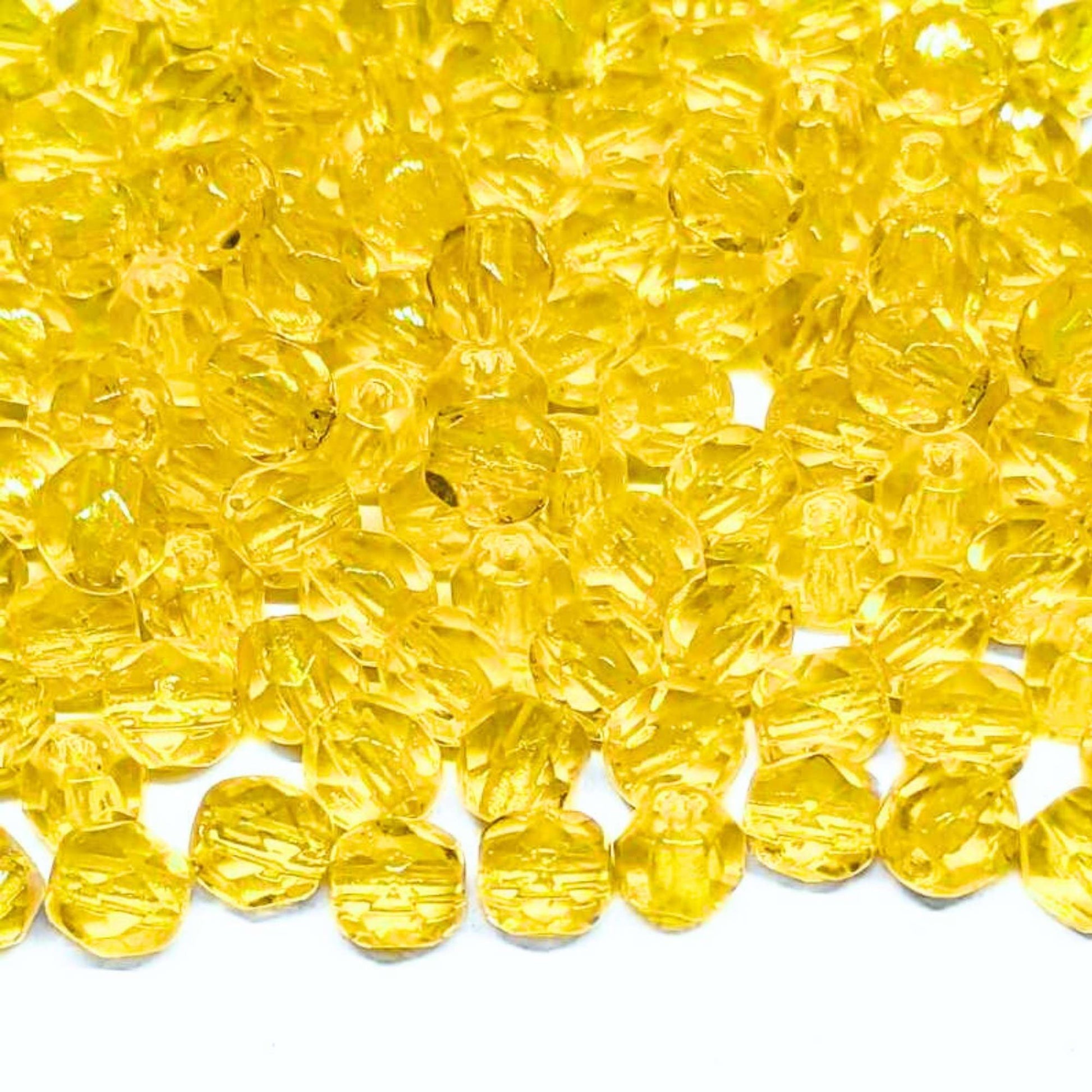 10x Facetadas 4mm LEMON -  - Crystaldreams Abalorios