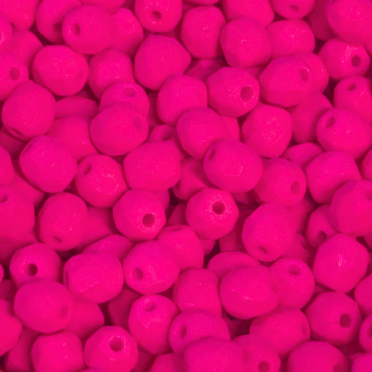 10x Sfaccettate 4mm NEON PINK