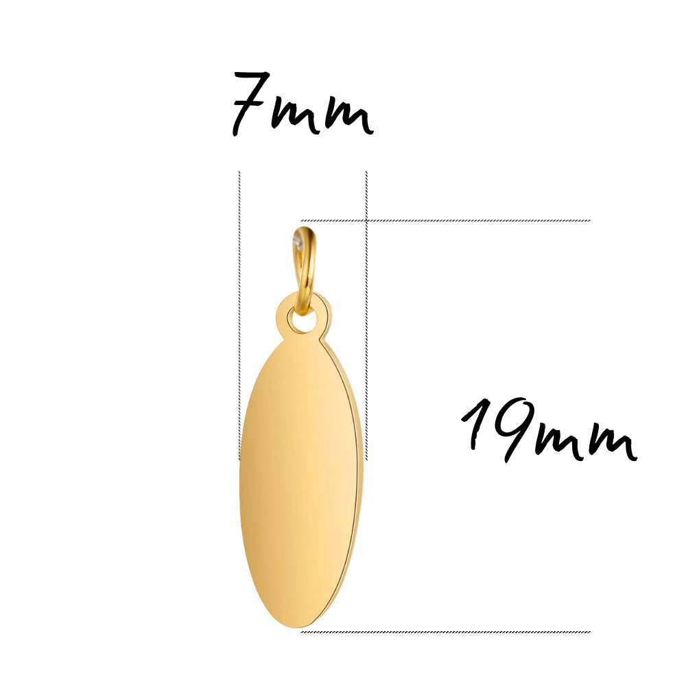 colgante dorado para Grabado personalizado 