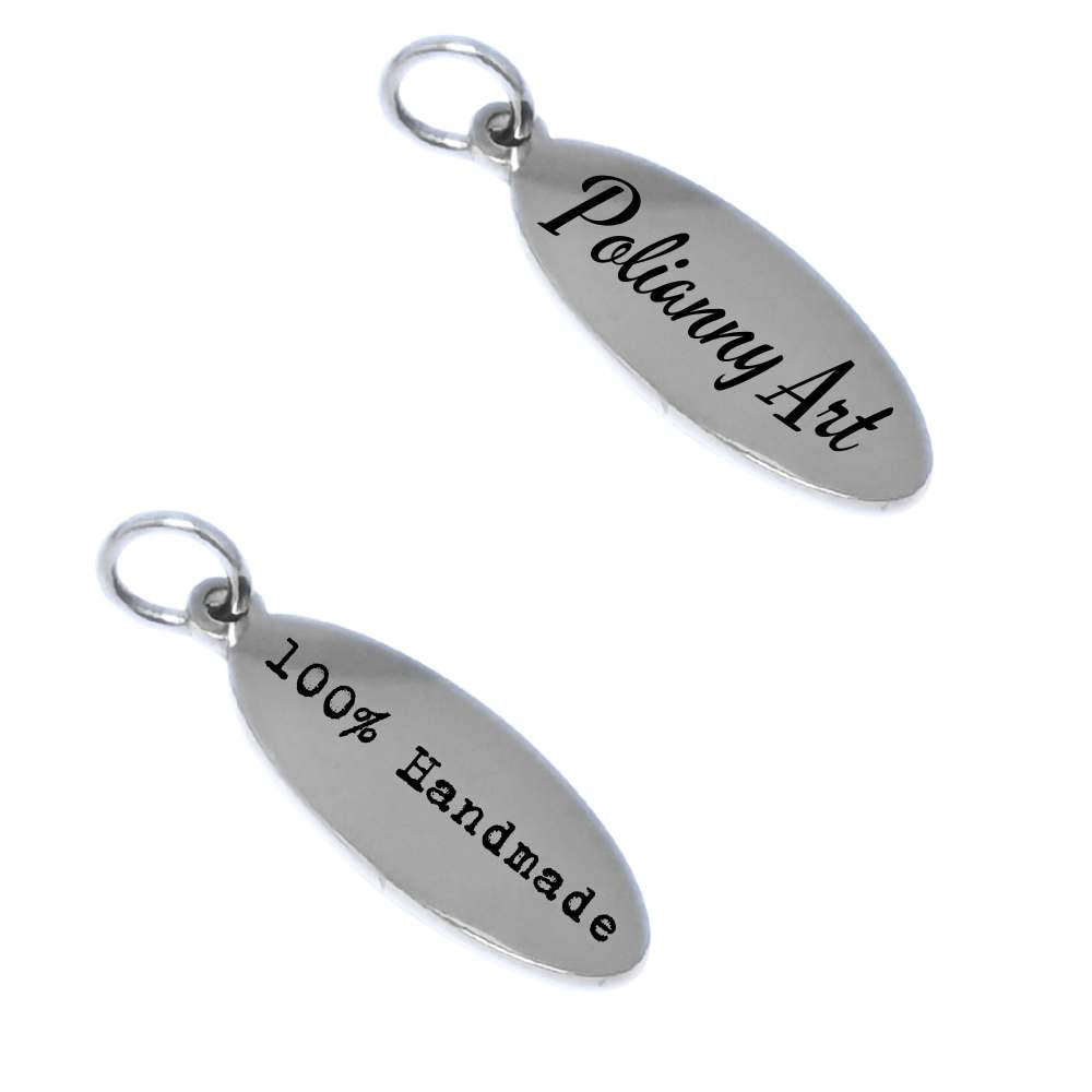 colgantes ovalados personalizados en acero inoxidable