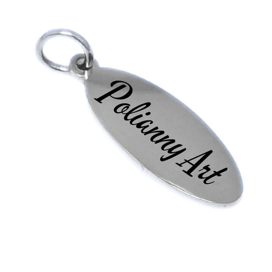 colgante en acero grabado