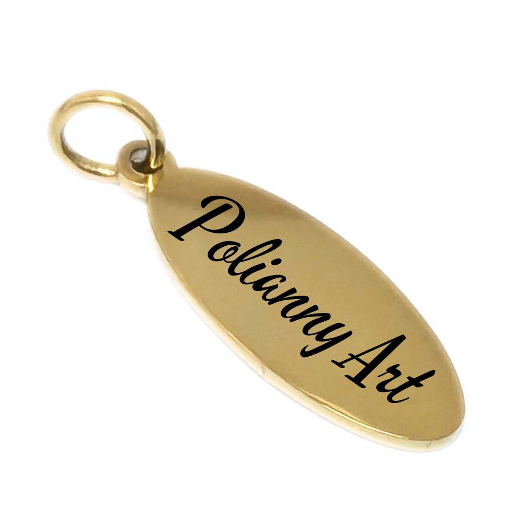 Grabado personalizado en colgante dorado logo