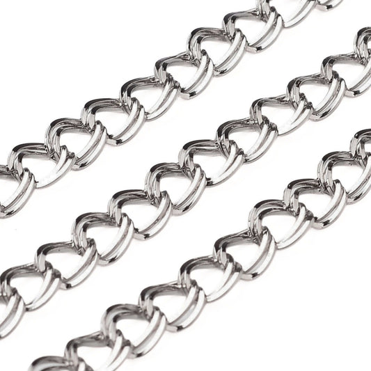 Cadena de Acero Inoxidable 8 X 6 mm - Espesor: 2mm Precio por metro
