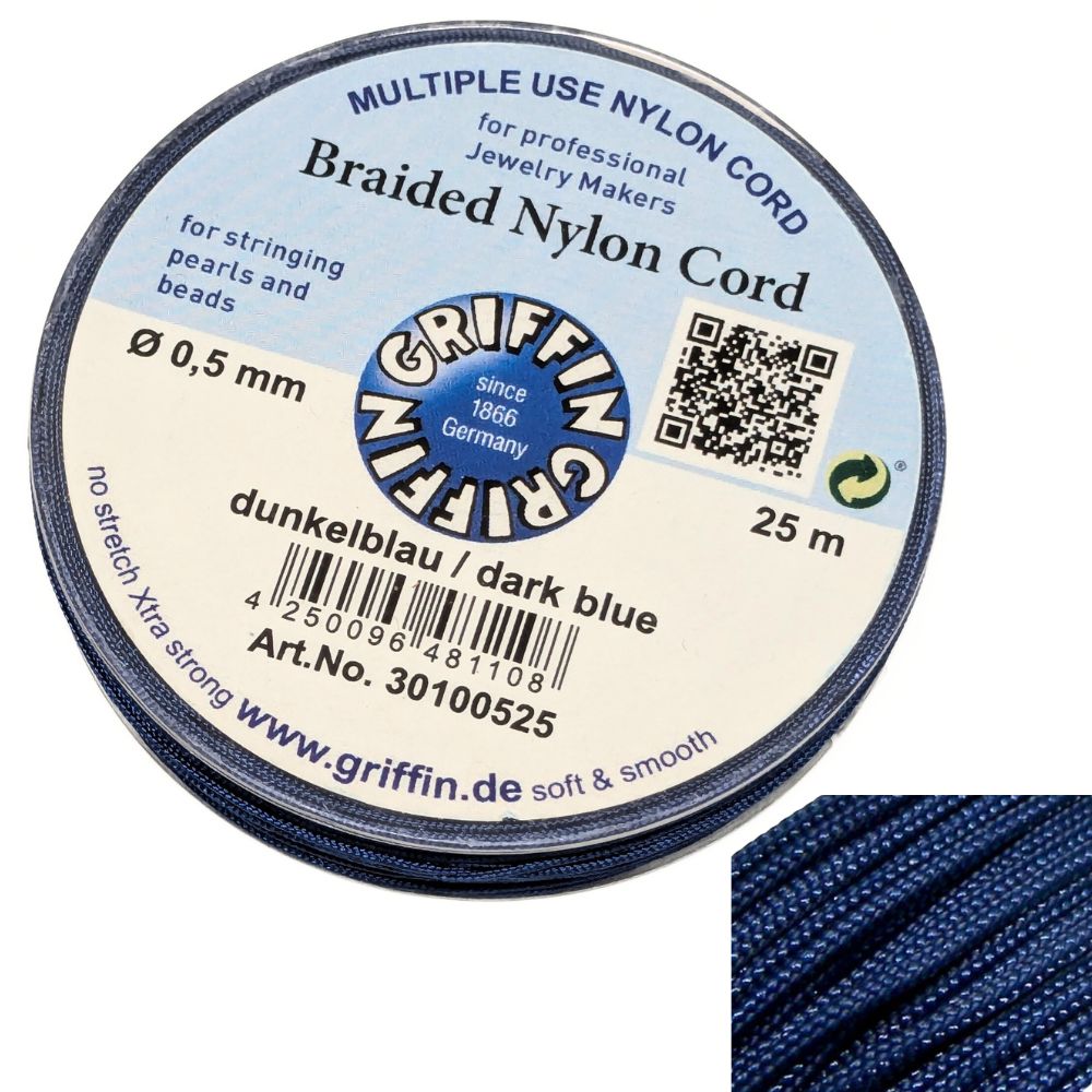 Bobina Hilo Trenzado europeo Griffin 0,5mm Dark Blue 25mts