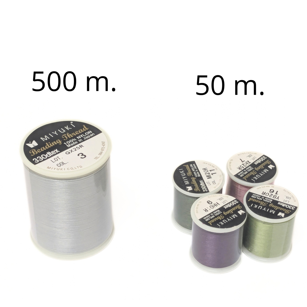 Hilo Miyuki B Ø = 0,18mm - 500 Metros Color Silver nº3