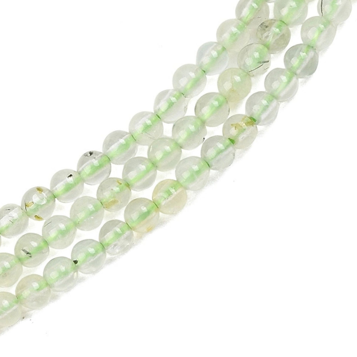 Tira de Cuentas de Prehnita Natural Redondas de 2 mm - 140 unidades approx