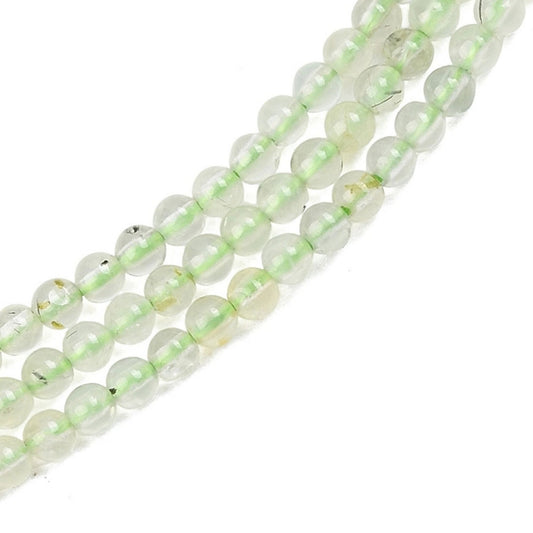 Bande de perles rondes en préhnite naturelle de 2 mm-140 unités environ