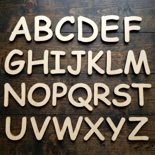 Letras decorativas em contraplacado de 3 mm - Comic Neue