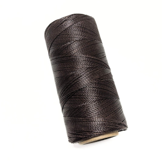 Bobina Cordón brasileño encerado 0,5mm de 2 cabos Café