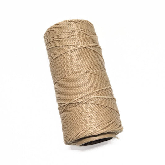 Bobina Cordón brasileño encerado 1mm de 2 cabos Brown Sand