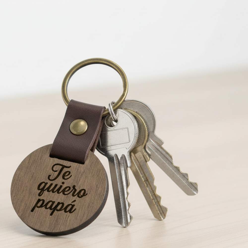 llavero personalizado redondo para regalo dia padre
