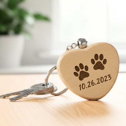 llavero personalizable en madera para regalar