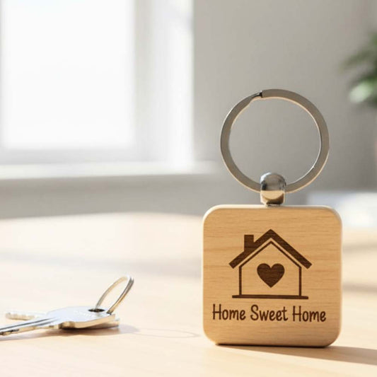 Personaliza tu llavero en madera forma cuadrada 48x39mm