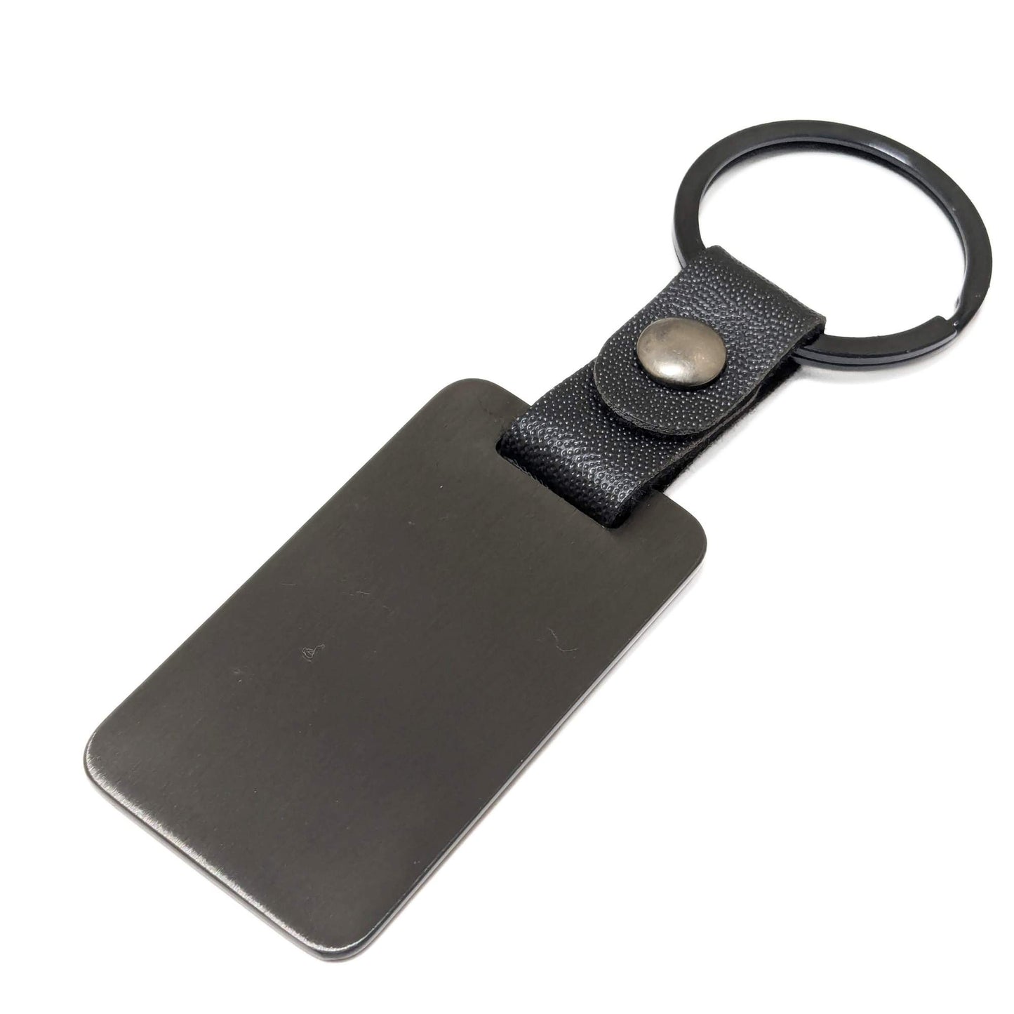 Llavero personalizable en acero negro