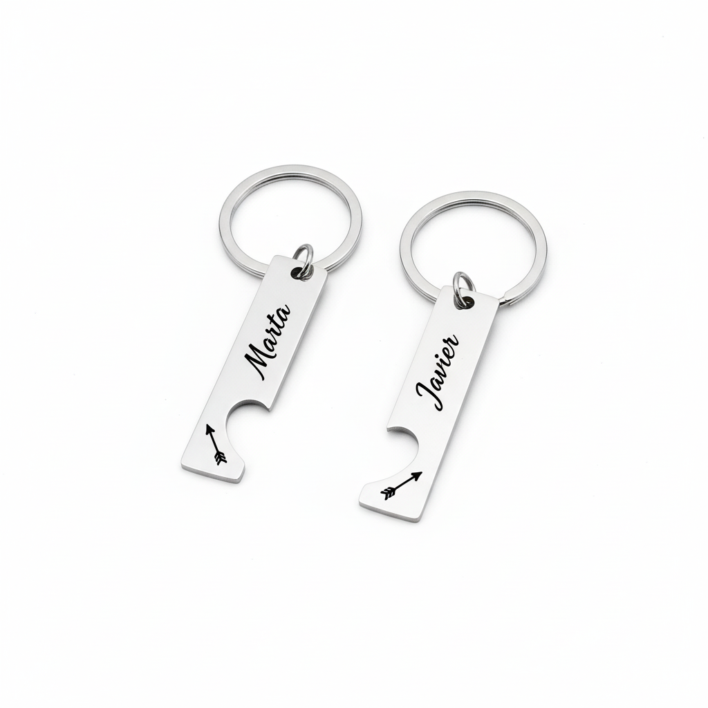 Llavero puzzle con Marta y Javier