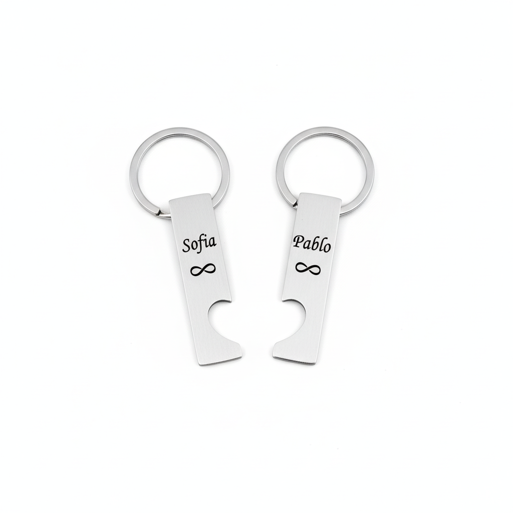 Llavero puzzle con Sofia y Pablo