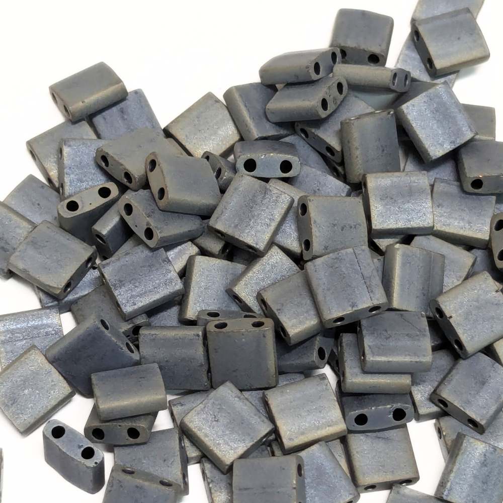 miyuki tila metallic matte silver grey