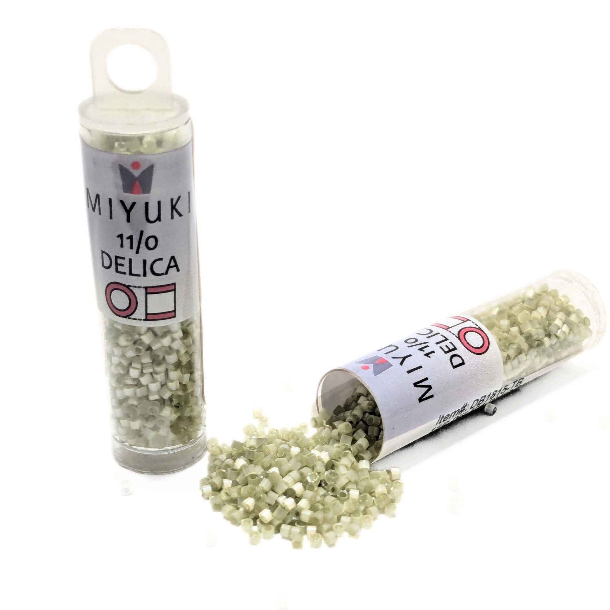 tubo miyuki delica db1815 pale lime abierto