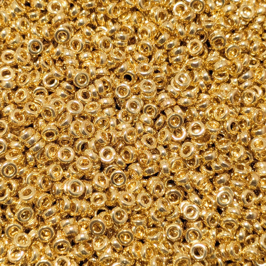 Abalorios miyuki distanciadores Gold 24kt