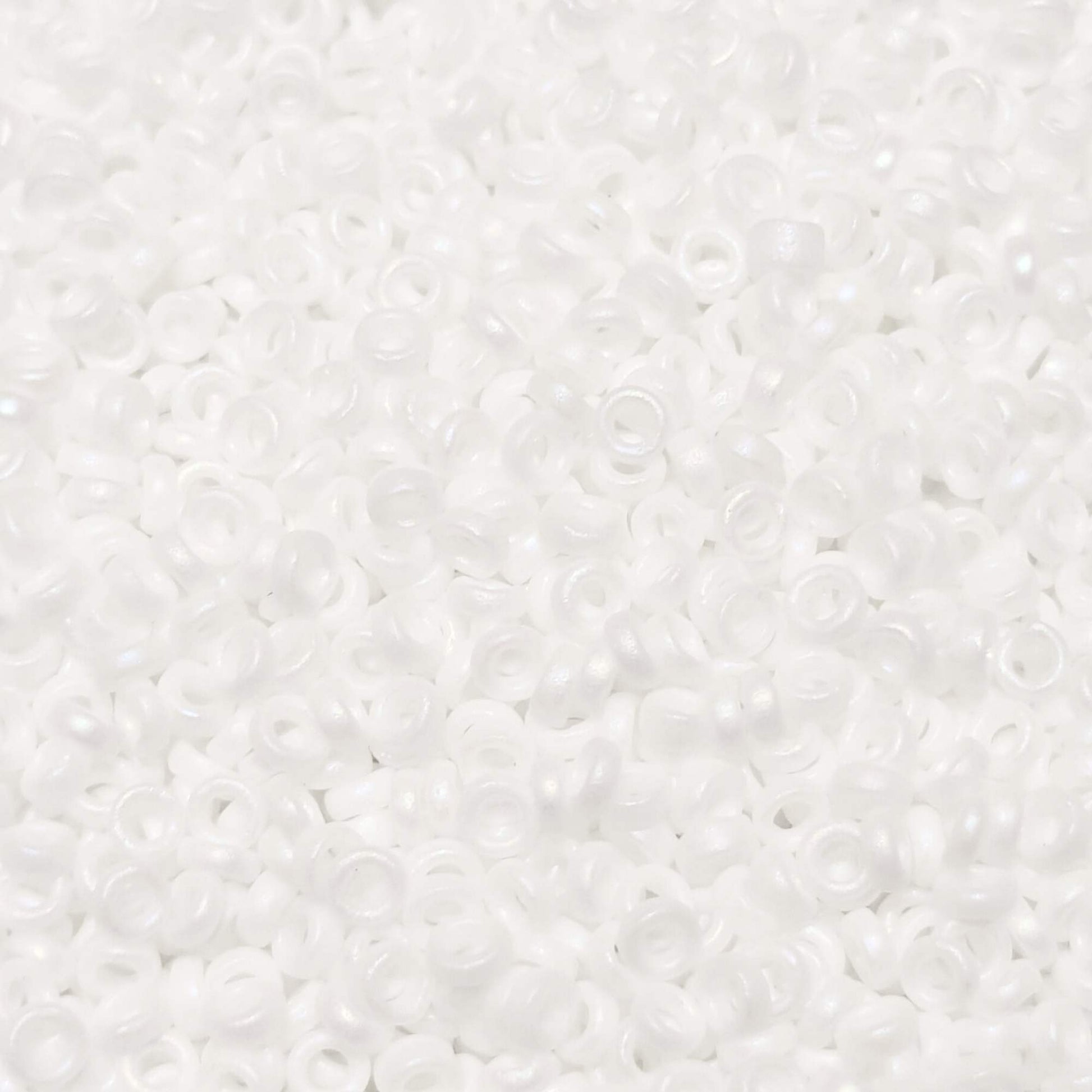 Abalorios MIyuki distanciadores matte white AB