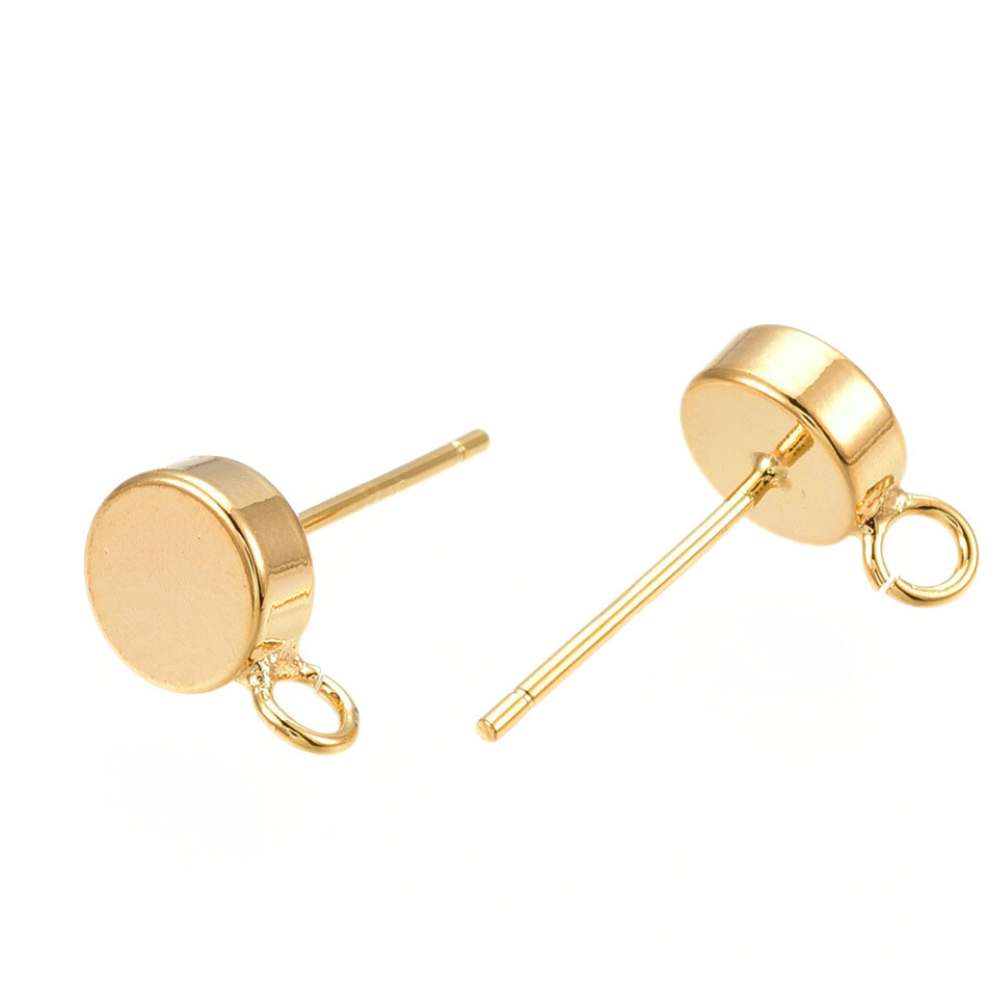 Pendientes con chapado de oro 18k con anilla abierta