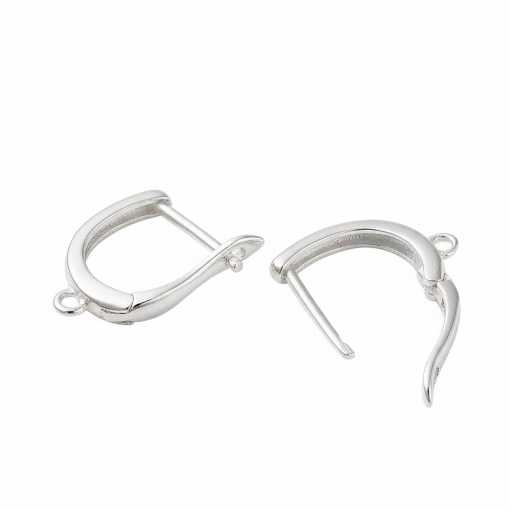 Pendientes en plata esterlina 925 de aro para joyería artesanal
