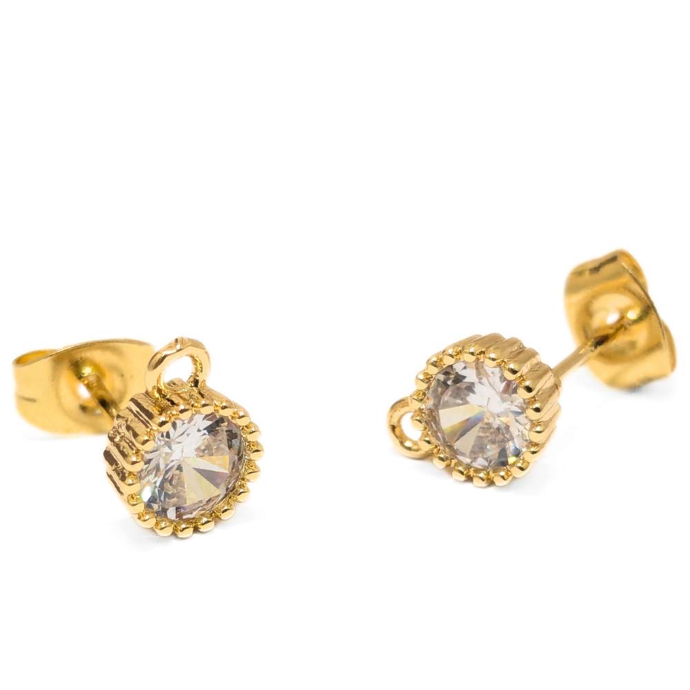 Fornitura de pendiente de latón con aro, libre de níquel, cadmio y plomo