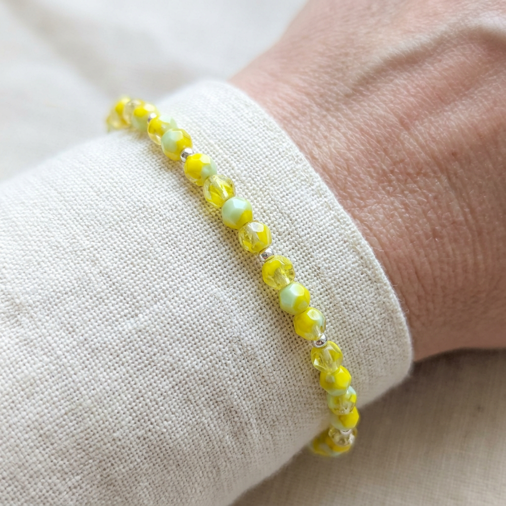 Pulsera con cuentas facetadas de 4 mm Funny Summer