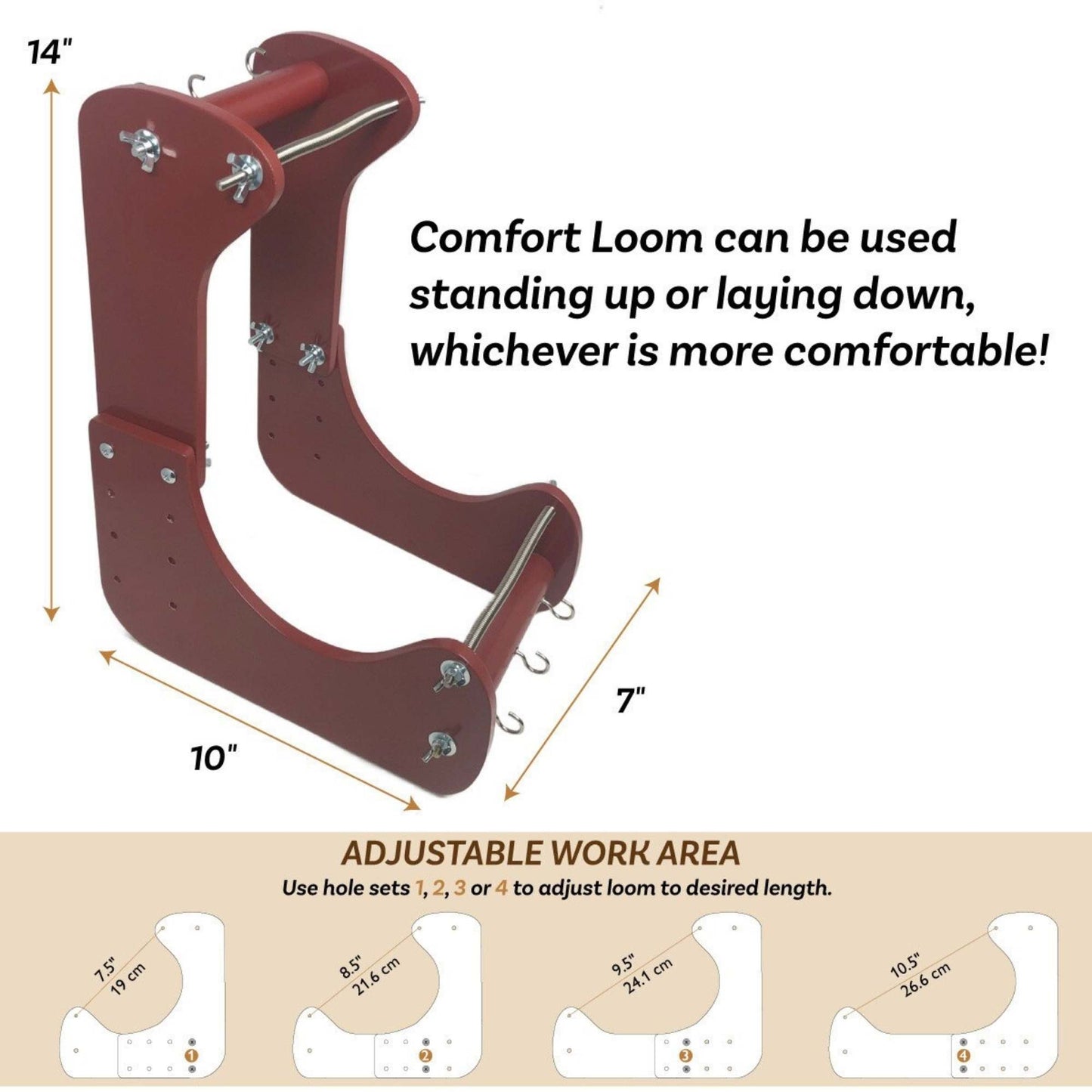 telar de madera ajustable para creaciones con abalorios