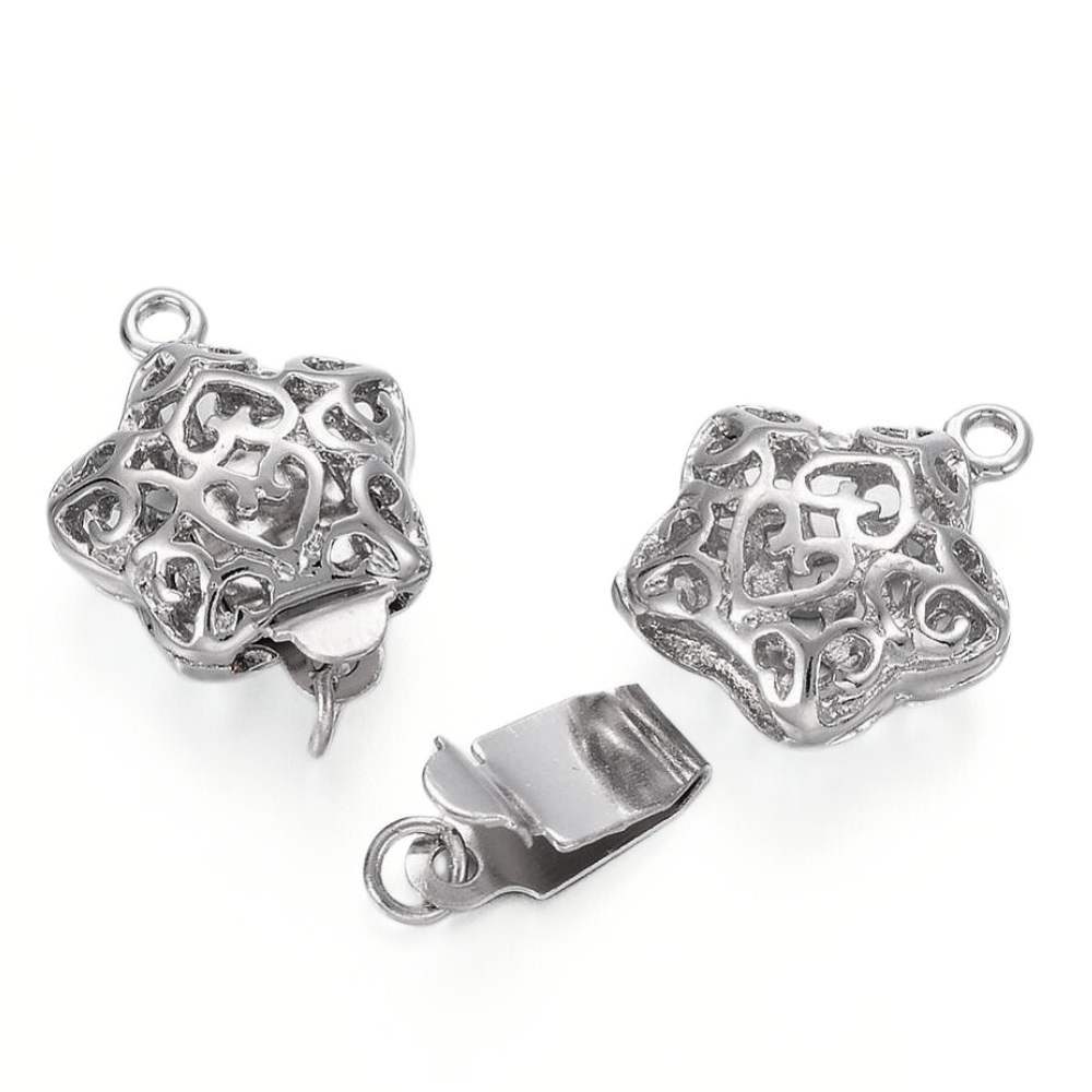 Cierre a Enganche STAR - 18x12mm - Platinum