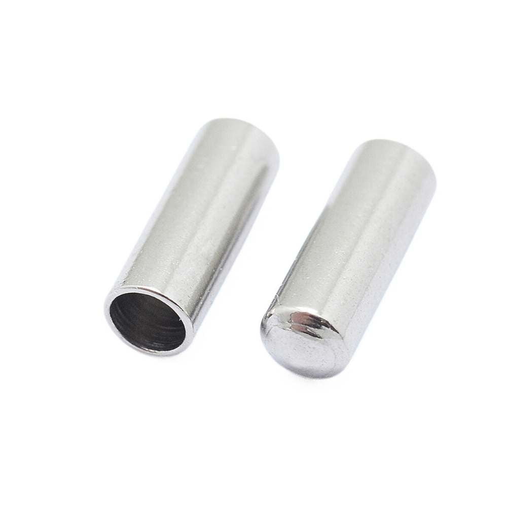 1x Capuchones o Terminales Cordón Acero 304 Plata 7x2.5mm