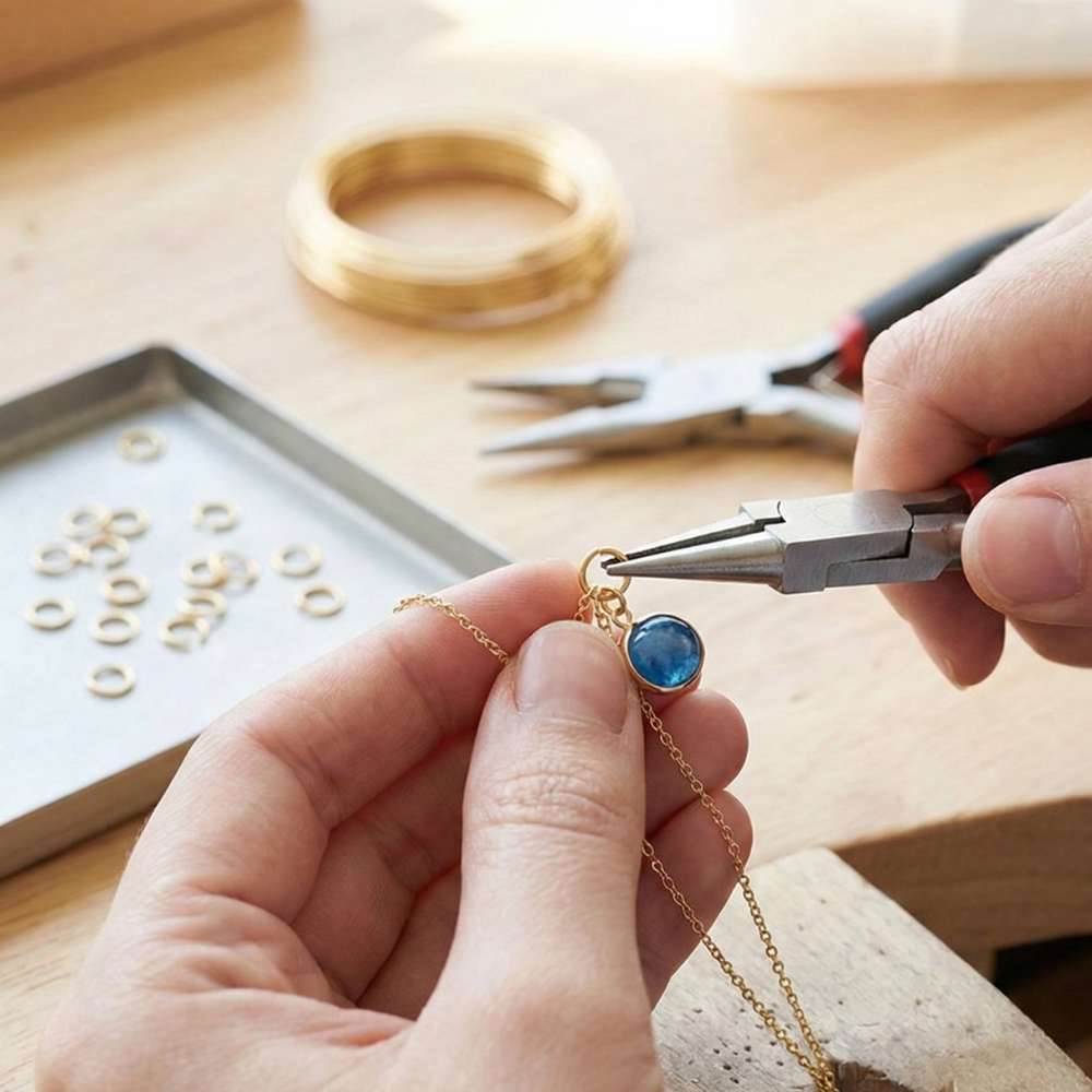 Anillas abiertas chapado oro 18k para conectar abalorios y charms